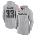 Elroe P.Eagles #33 Cooper DeJean Player Military Hoodie Gray Salute To Service Stitched Jerseys