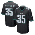 Elroe P.Eagles #35 Michael Carter II Player Black Home Game Stitched Jerseys