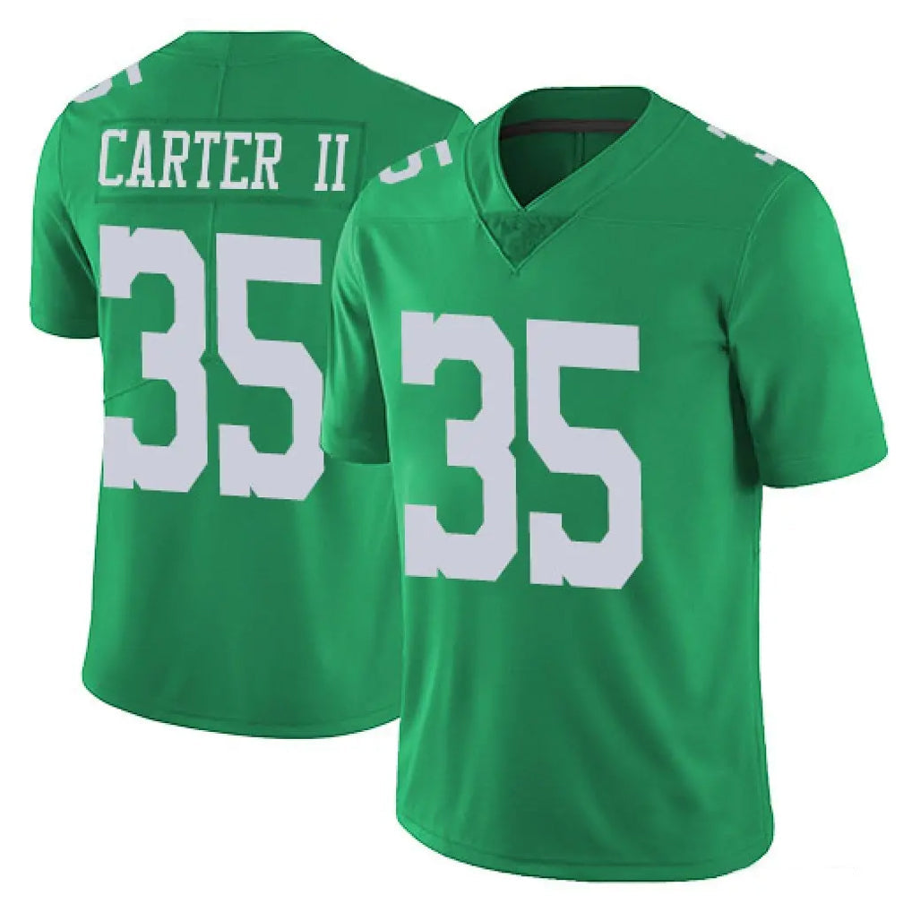 Elroe P.Eagles #35 Michael Carter II Player Green Limited Vapor Untouchable Home Game Stitched Jerseys