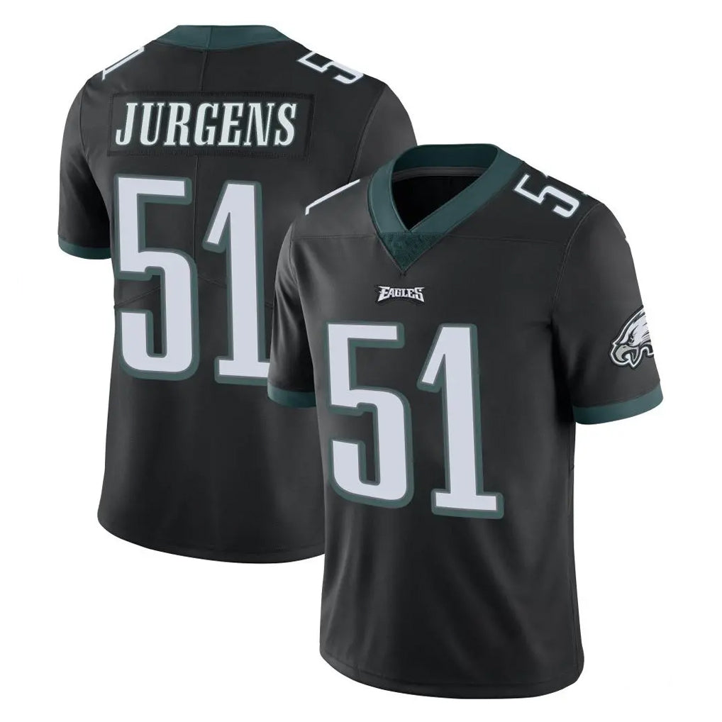 Elroe P.Eagles #51 Cam Jurgens Player Black Limited Vapor Untouchable Home Game Stitched Jerseys