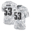 Elroe P.Eagles #53 Zack Baun Player Arctic Camo Salute to Service Limited Game Stitched Jerseys