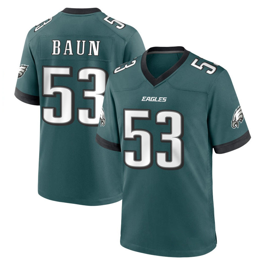 Elroe P.Eagles #53 Zack Baun Player Green Home Game Stitched Jerseys