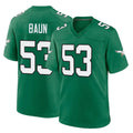 Elroe P.Eagles #53 Zack Baun Player Green Kelly Alternate Home Game Stitched Jerseys