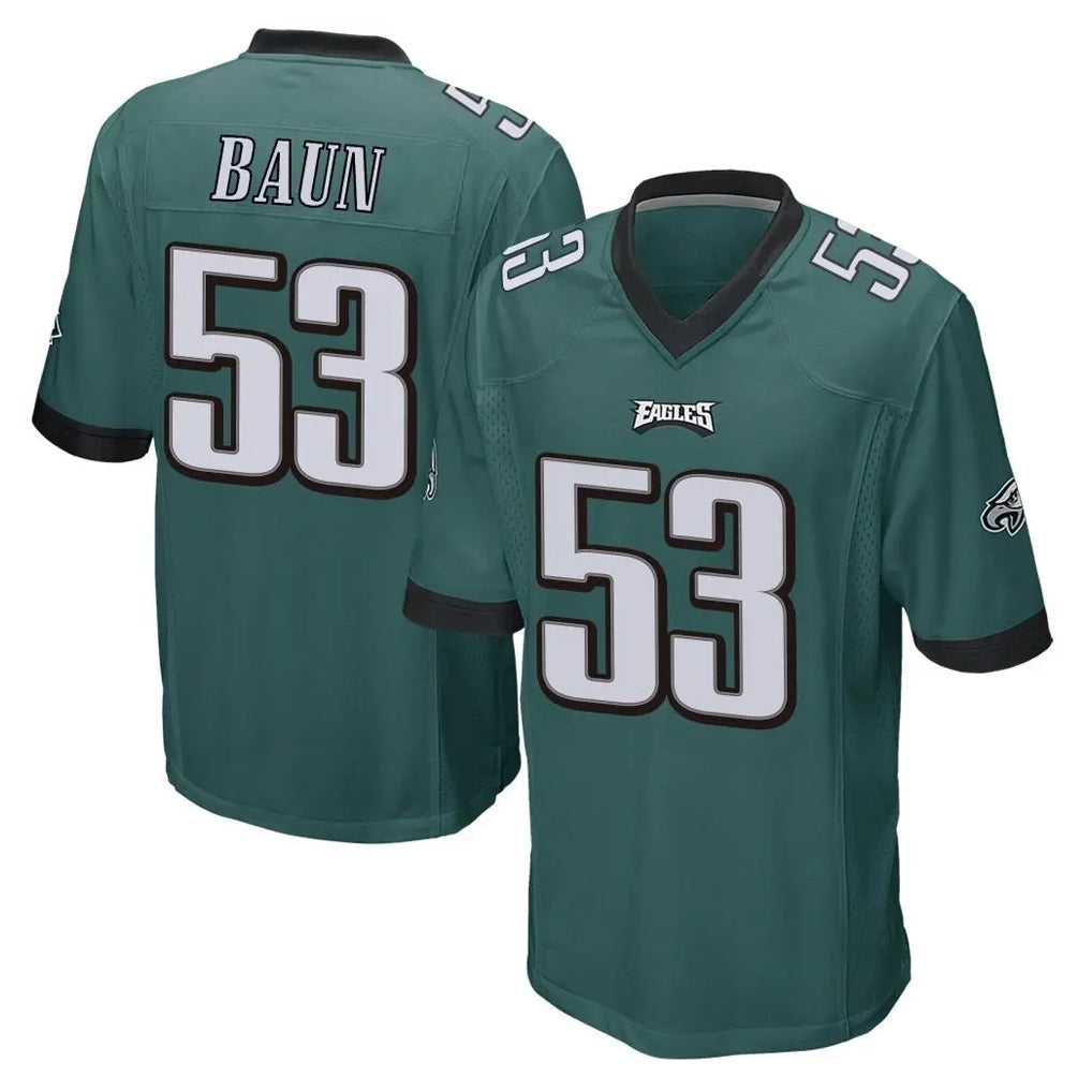 Elroe P.Eagles #53 Zack Baun Player Team Color Green Home Game Stitched Jerseys