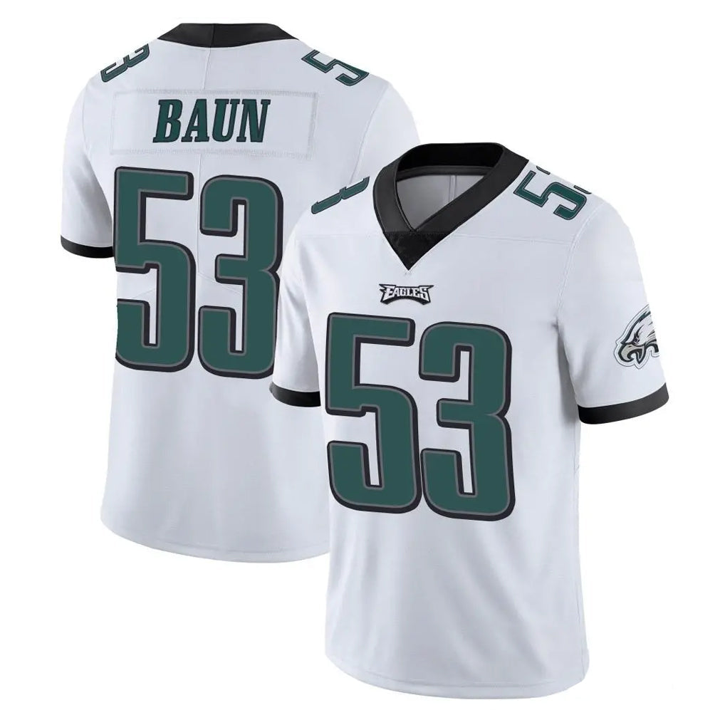 Elroe P.Eagles #53 Zack Baun Player White Limited Vapor Untouchable Home Game Stitched Jerseys