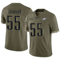 Elroe P.Eagles #55 Brandon Graham Player Salute To Service Olive Stitched Jerseys