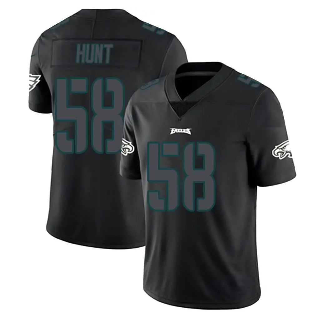 Elroe P.Eagles #58 Jalyx Hunt Player Limited Black Impact Home Game Stitched Jerseys