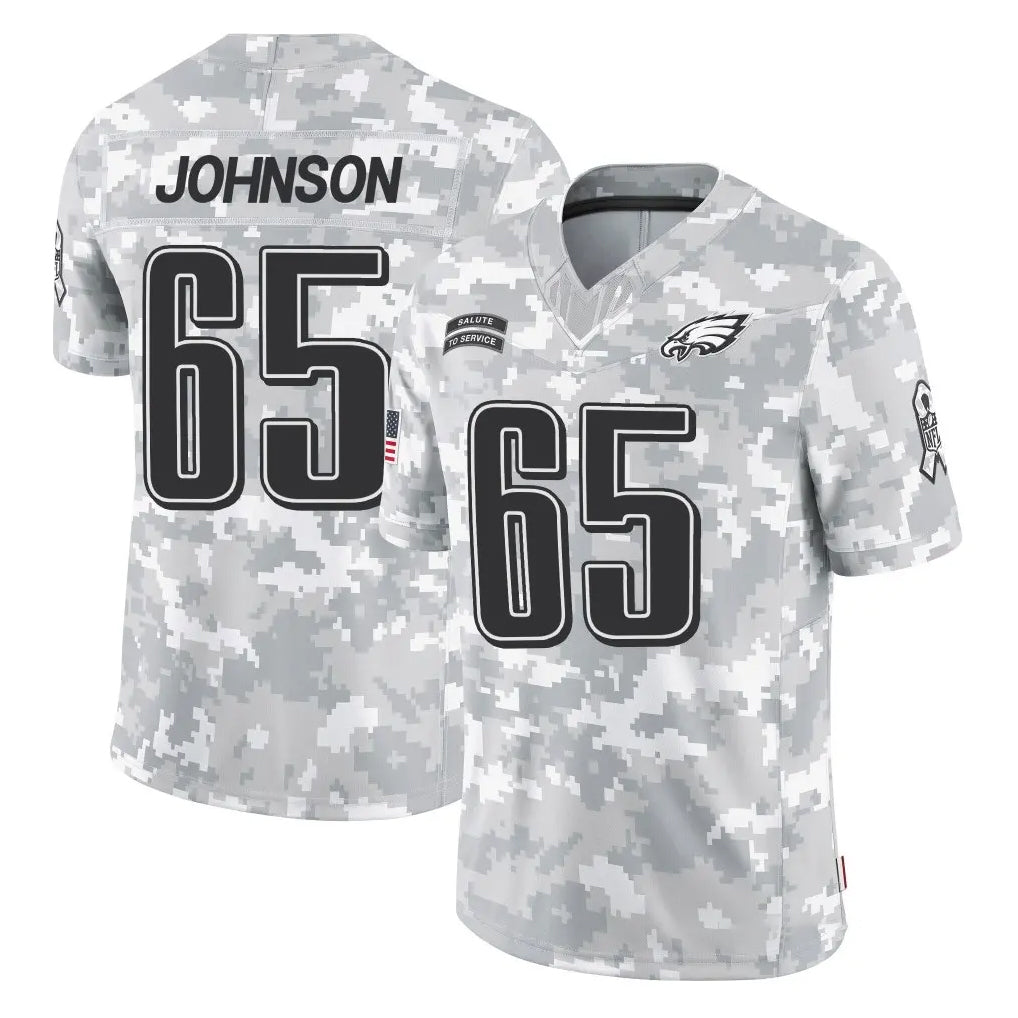 Elroe P.Eagles #65 Lane Johnson Player Arctic Camo Salute to Service Limited Game Stitched Jerseys