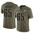 Elroe P.Eagles #65 Lane Johnson Player Olive Salute To Service Limited Stitched Jerseys