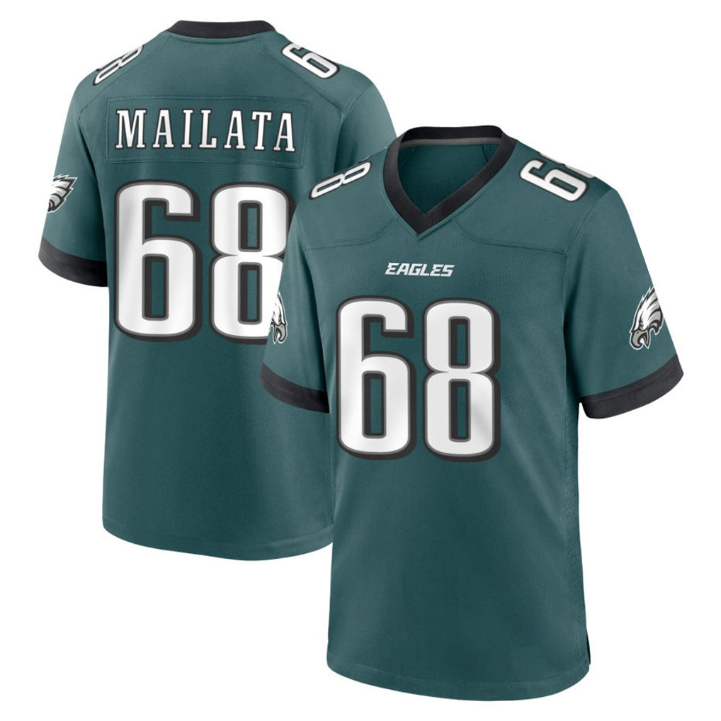 Elroe P.Eagles #68 Jordan Mailata Player Green Home Game Stitched Jerseys