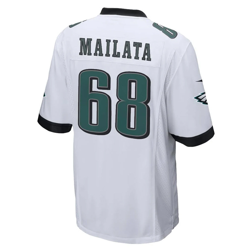 Elroe P.Eagles #68 Jordan Mailata Player White Home Game Stitched Jerseys