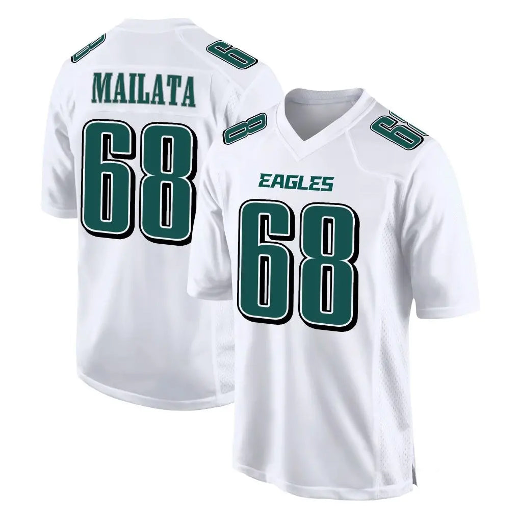 Elroe P.Eagles #68 Jordan Mailata Player White Tundra Fashion Home Game Stitched Jerseys