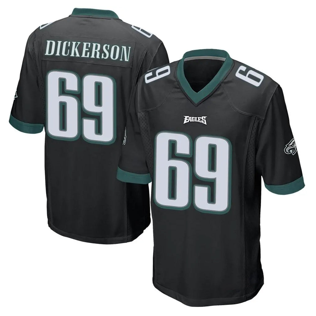 Elroe P.Eagles #69 Landon Dickerson Player Black Home Game Stitched Jerseys