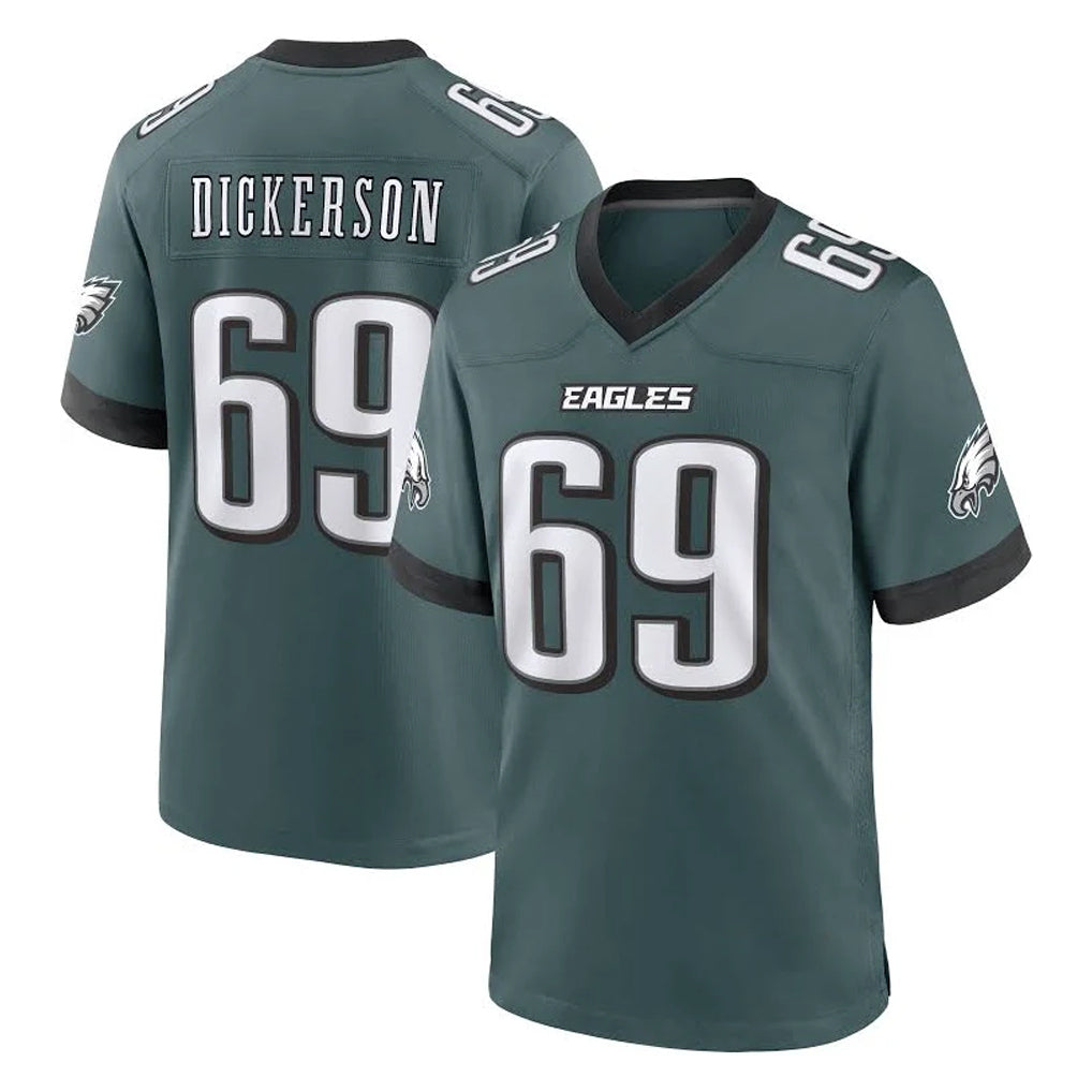Elroe P.Eagles #69 Landon Dickerson Player Green Home Game Stitched Jerseys