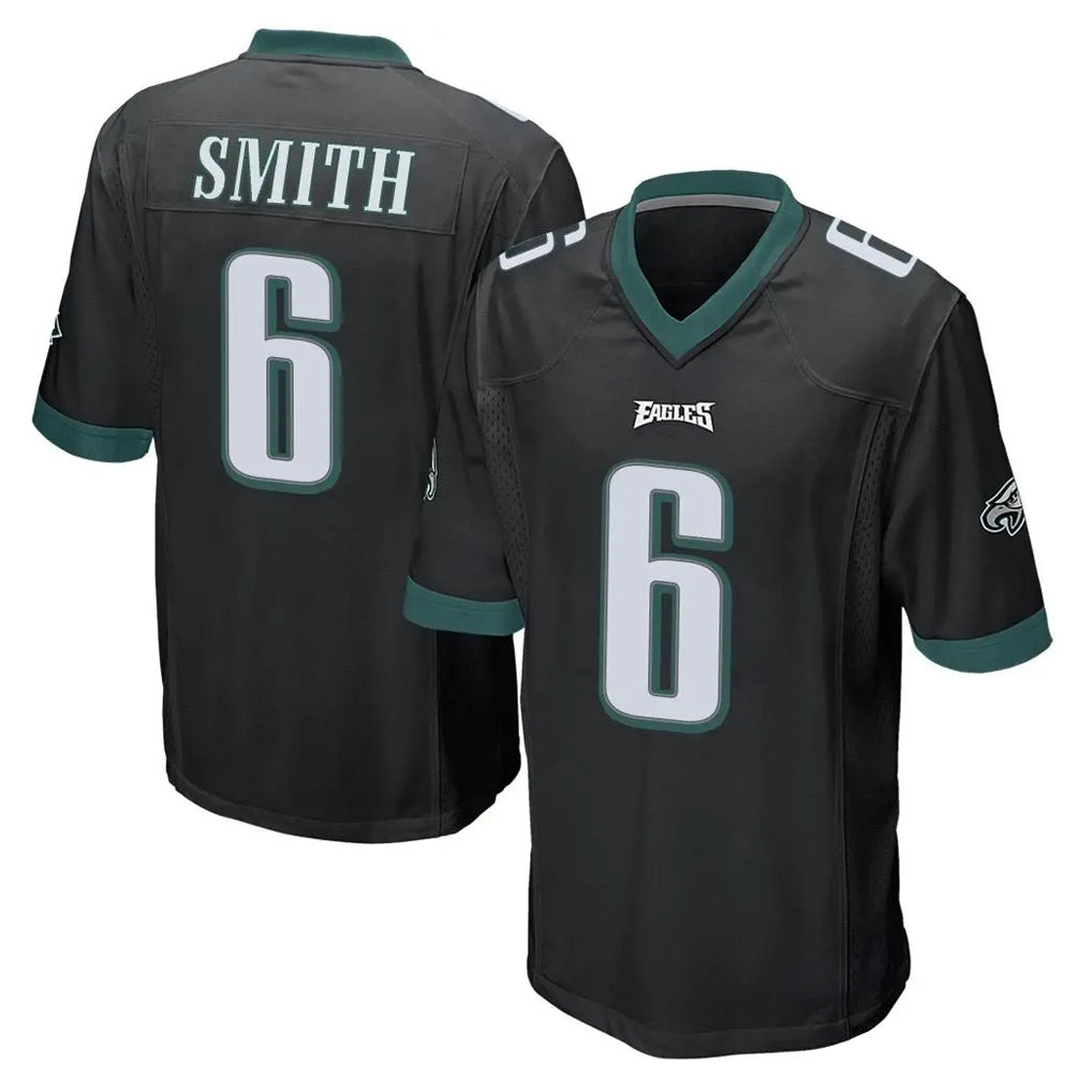 Elroe P.Eagles #6 DeVonta Smith Player Black Home Game Stitched Jerseys