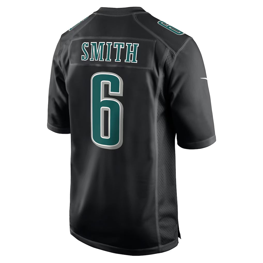 Elroe P.Eagles #6 DeVonta Smith Player Carbon Black Fashion Game Stitched Jerseys