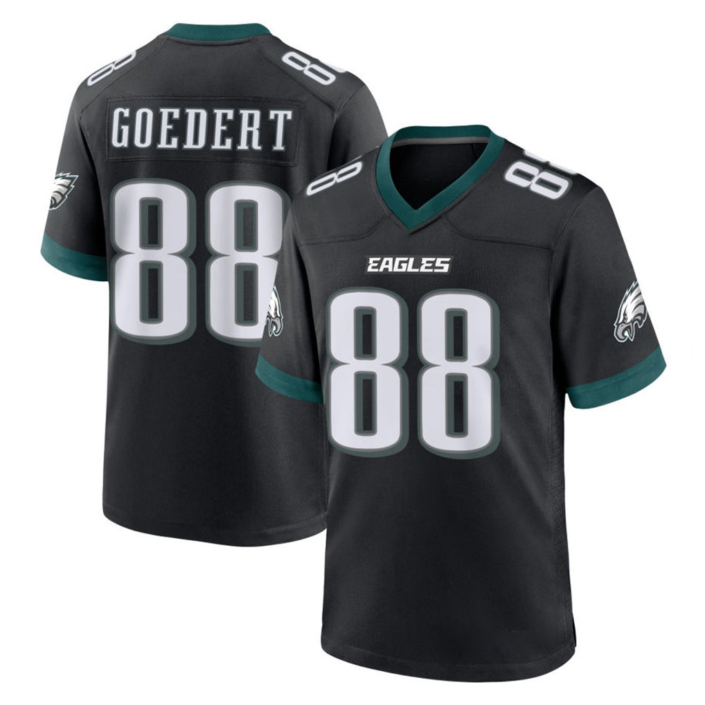 Elroe P.Eagles #88 Dallas Goedert Player Black Game Home Stitched Jerseys
