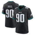 Elroe P.Eagles #90 Jordan Davis Player Black Game Home Stitched Jerseys