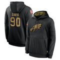 Elroe P.Eagles #90 Jordan Davis Player Black Salute to Service Hoodies Limited Game Stitched Jerseys
