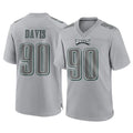 Elroe P.Eagles #90 Jordan Davis Player Gray Atmosphere Fashion Home Game Stitched Jerseys