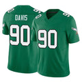 Elroe P.Eagles #90 Jordan Davis Player Green Kelly Alternate Vapor F.U.S.E. Home Game Stitched Jerseys