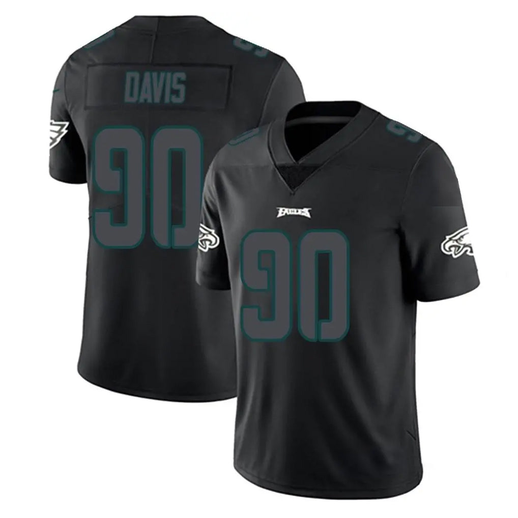Elroe P.Eagles #90 Jordan Davis Player Limited Black Impact Home Game Stitched Jerseys