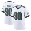Elroe P.Eagles #90 Jordan Davis Player White Game Home Stitched Jerseys