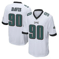 Elroe P.Eagles #90 Jordan Davis Player White Home Game Stitched Jerseys