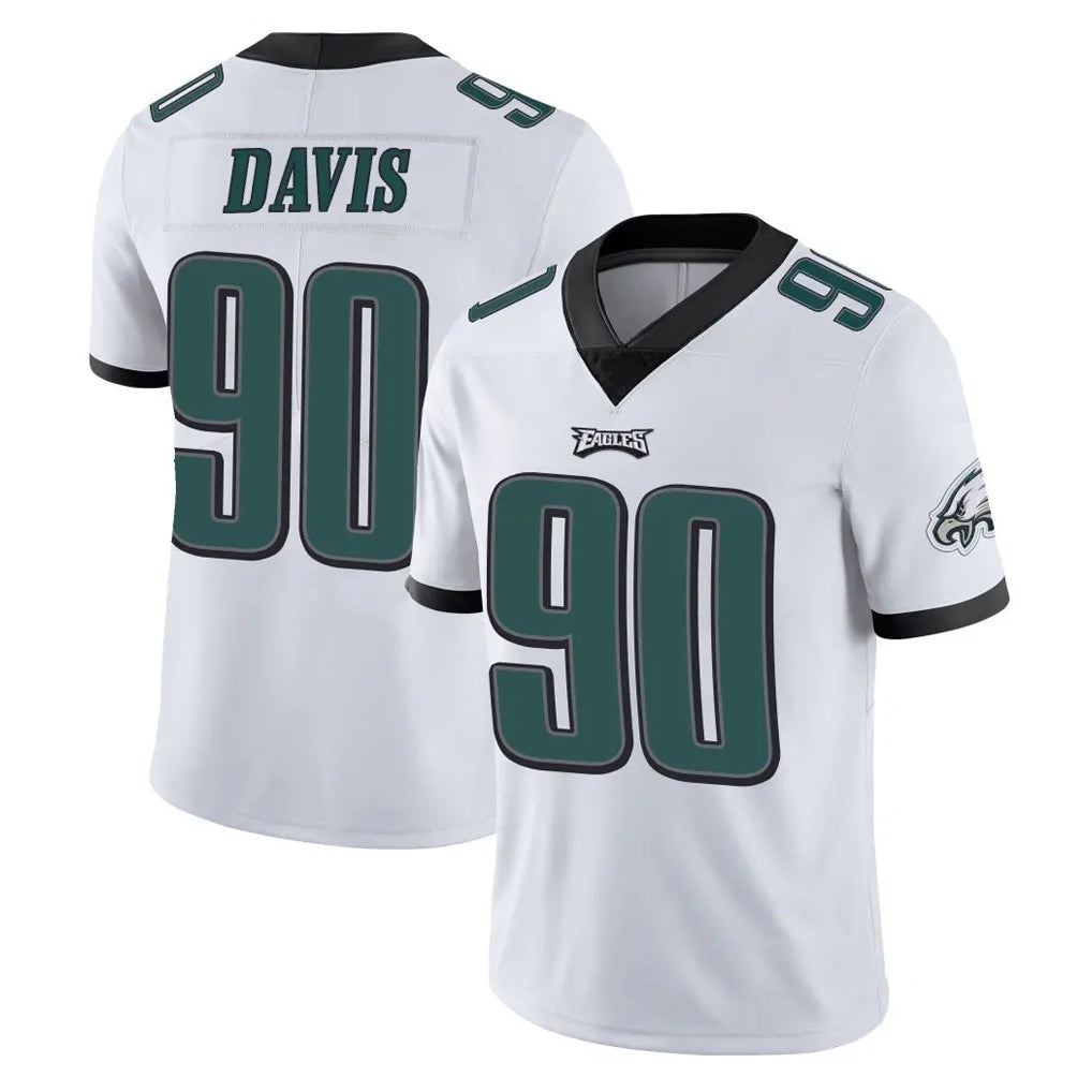 Elroe P.Eagles #90 Jordan Davis Player White Limited Vapor Untouchable Home Game Stitched Jerseys