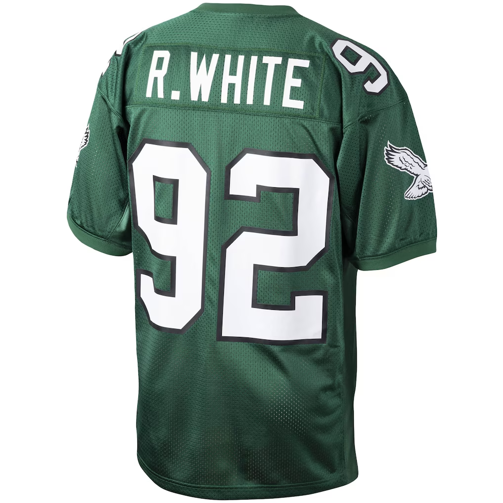 Elroe P.Eagles #92 Reggie White Mitchell & Ness Green Authentic Throwback Retired Player Stitched Puhic Jersey