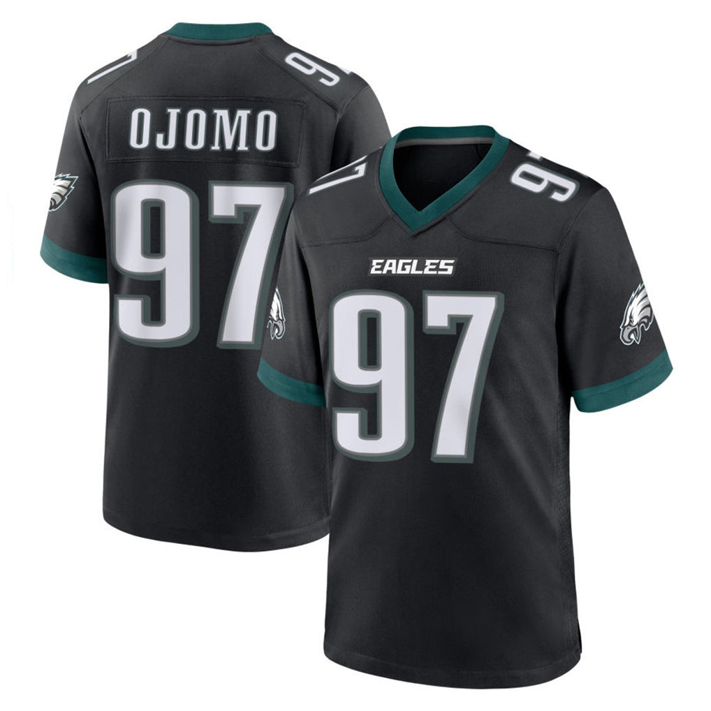Elroe P.Eagles #97 Moro Ojomo Player Black Game Home Stitched Jerseys
