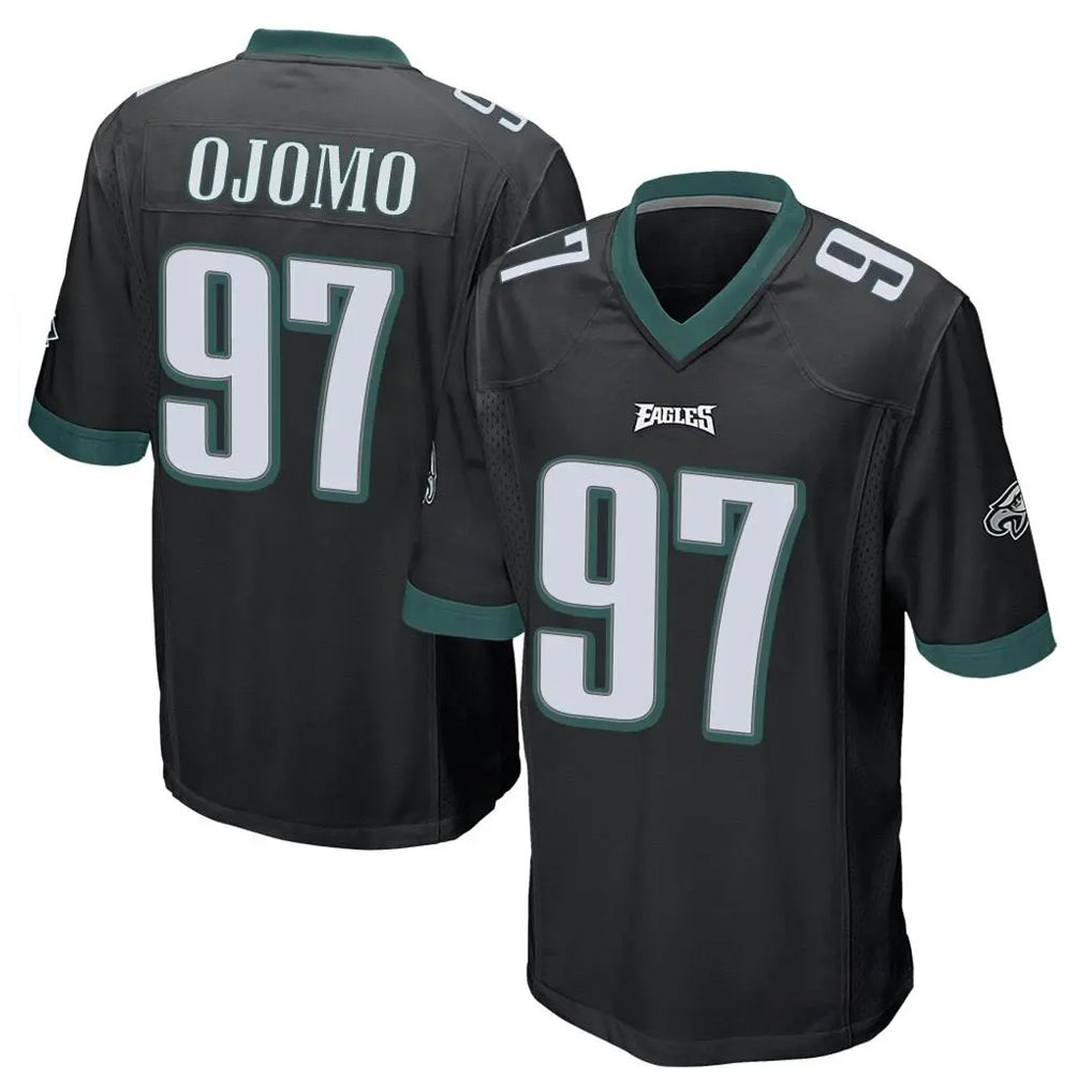 Elroe P.Eagles #97 Moro Ojomo Player Black Home Game Stitched Jerseys