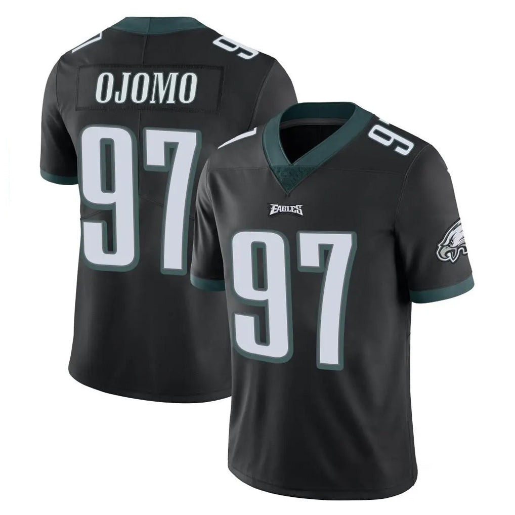 Elroe P.Eagles #97 Moro Ojomo Player Black Limited Vapor Untouchable Home Game Stitched Jerseys