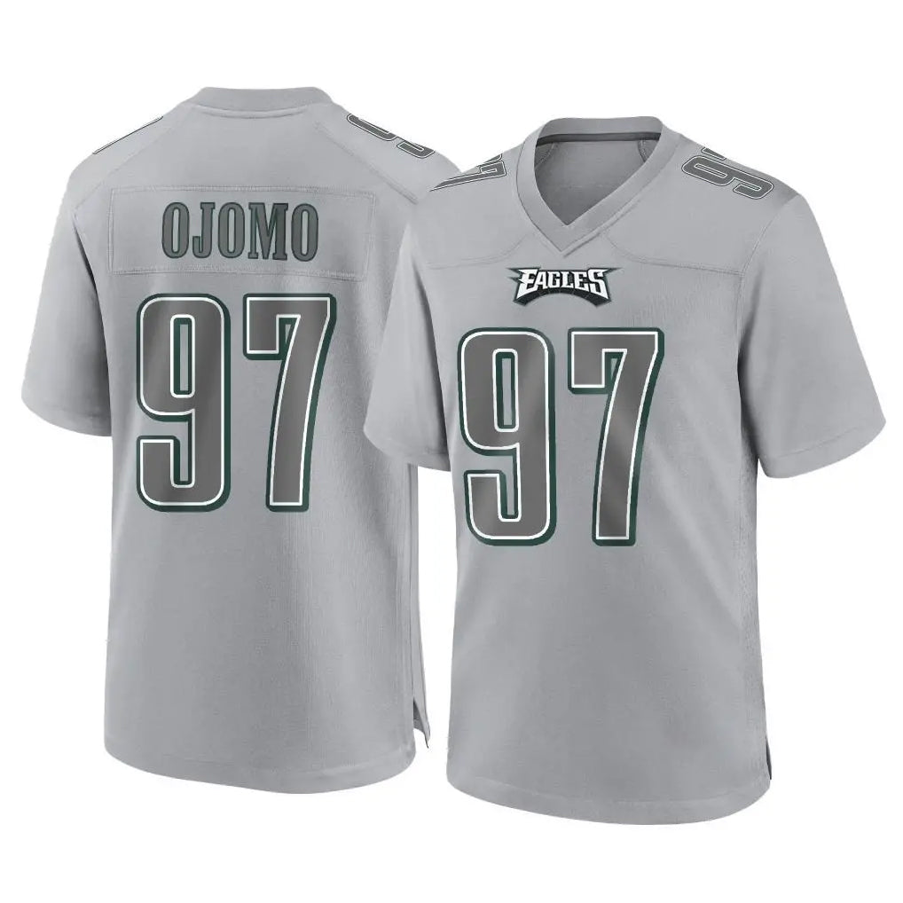 Elroe P.Eagles #97 Moro Ojomo Player Gray Atmosphere Fashion Home Game Stitched Jerseys