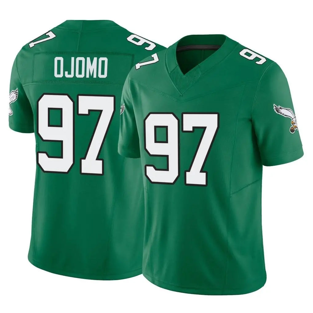 Elroe P.Eagles #97 Moro Ojomo Player Green Kelly Alternate Vapor F.U.S.E. Home Game Stitched Jerseys