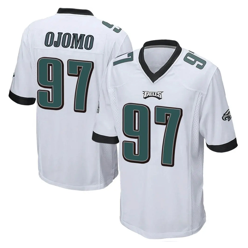 Elroe P.Eagles #97 Moro Ojomo Player White Home Game Stitched Jerseys