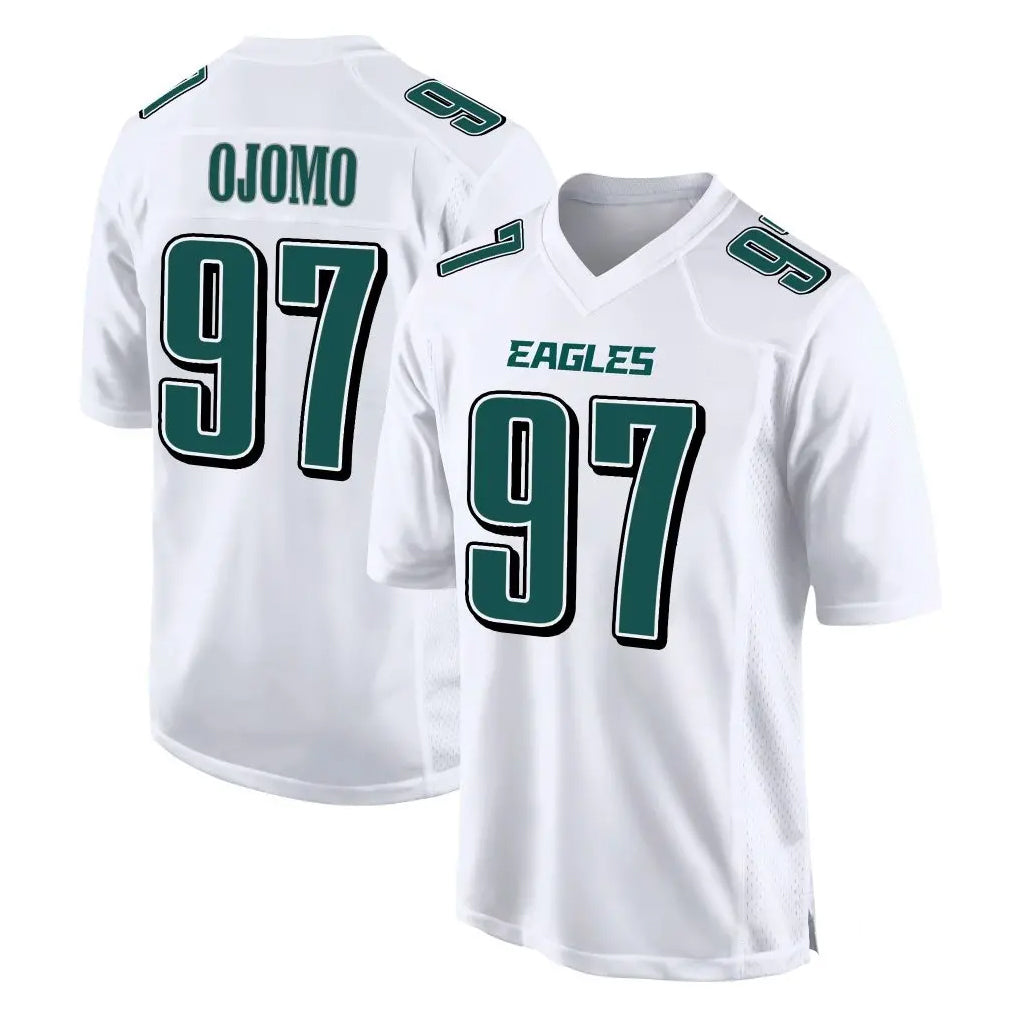 Elroe P.Eagles #97 Moro Ojomo Player White Tundra Fashion Home Game Stitched Jerseys