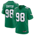 Elroe P.Eagles #98 Jalen Carter Green Alternate Game Jersey Stitched American Stitched Jersey