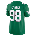 Elroe P.Eagles #98 Jalen Carter Kelly Green Alternate Vapor F.U.S.E. Stitched Limited Jerseys