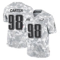 Elroe P.Eagles #98 Jalen Carter Player Arctic Camo Salute to Service Limited Game Stitched Jerseys