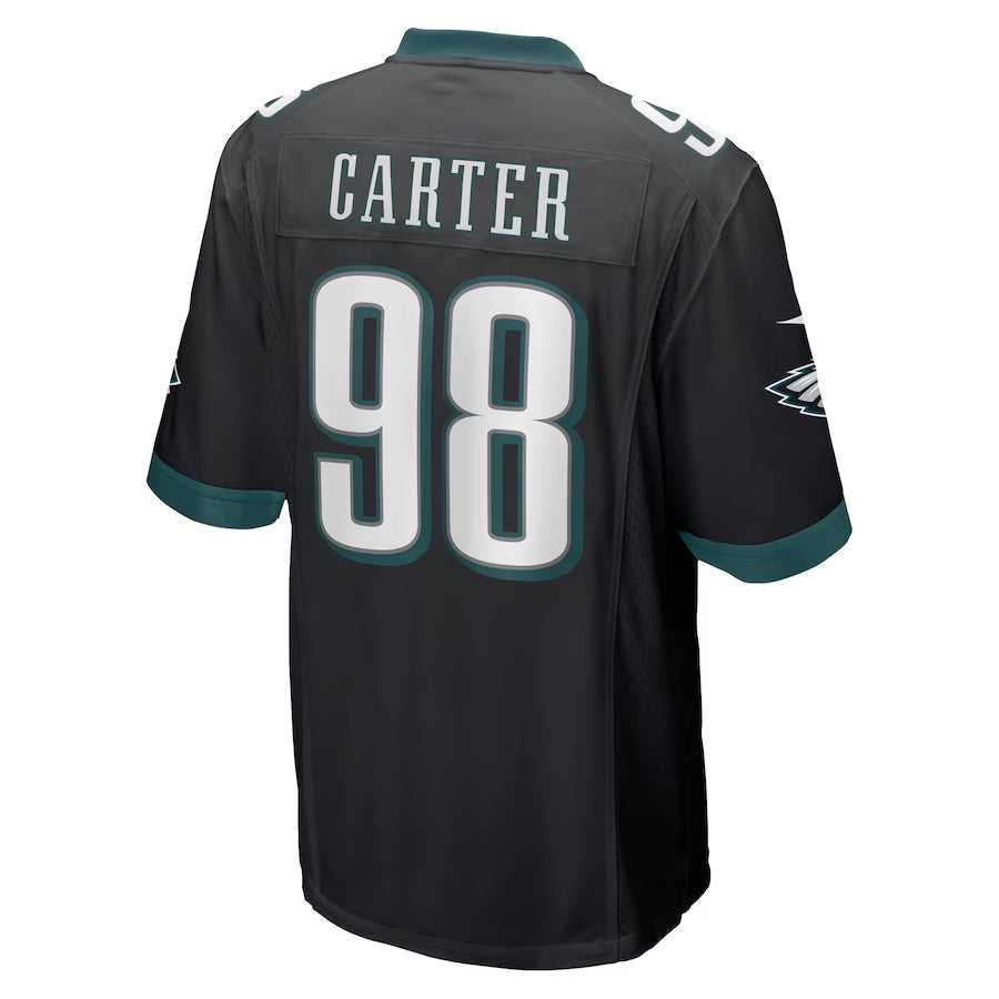 Elroe P.Eagles #98 Jalen Carter Player Black Alternate Game Stitched Jerseys