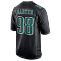 Elroe P.Eagles #98 Jalen Carter Player Black Fashion Game Stitched Jerseys