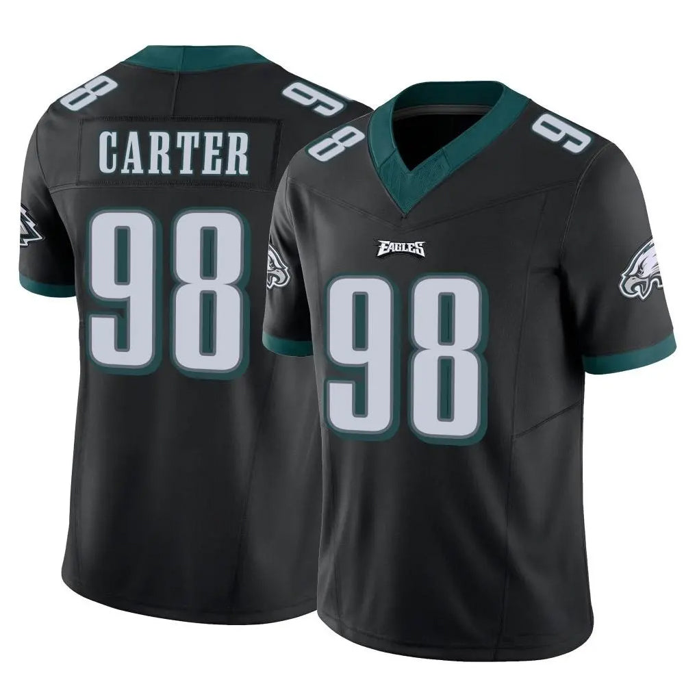 Elroe P.Eagles #98 Jalen Carter Player Black Limited Vapor F.U.S.E. Home Game Stitched Jerseys