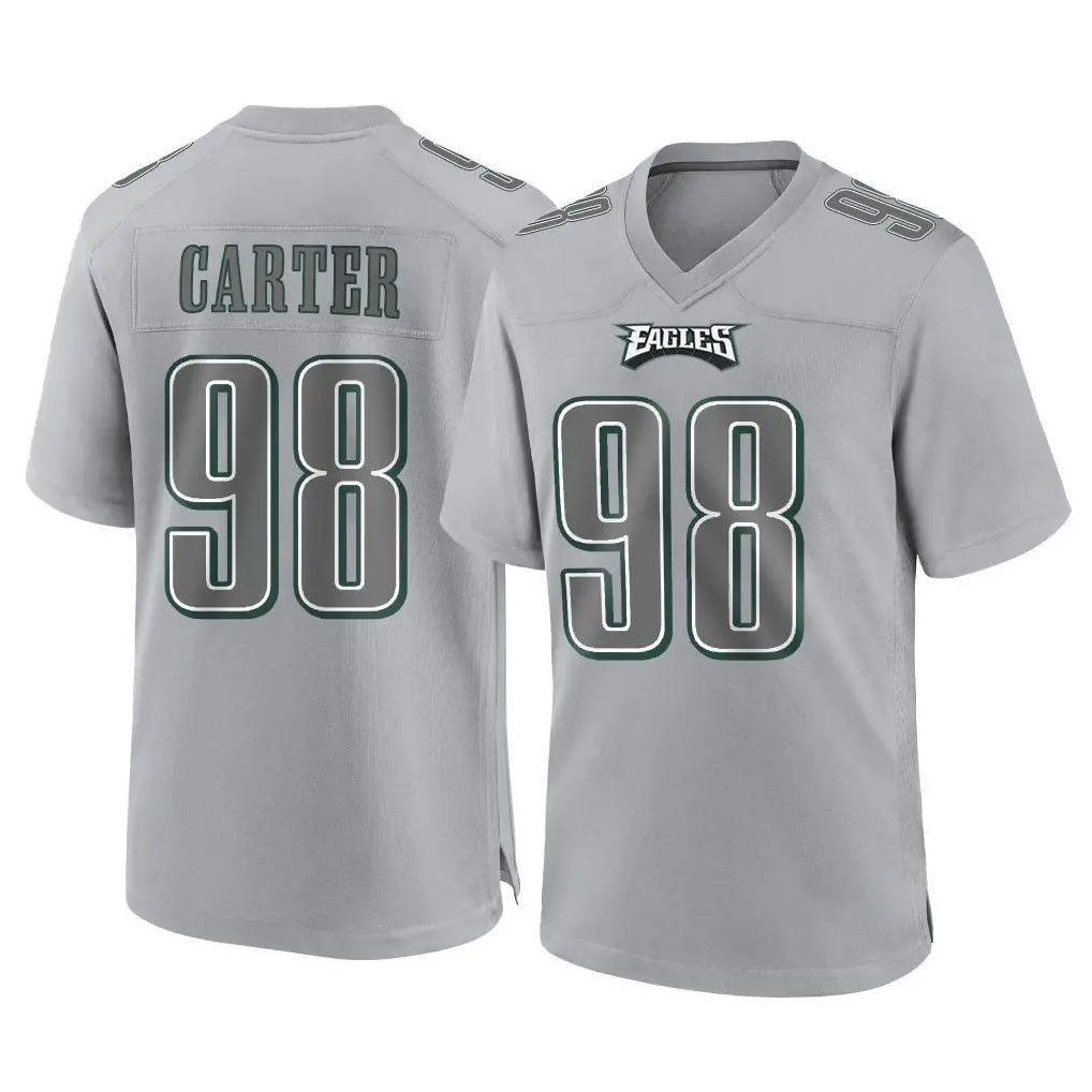 Elroe P.Eagles #98 Jalen Carter Player Gray Atmosphere Fashion Home Game Stitched Jerseys