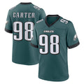 Elroe P.Eagles #98 Jalen Carter Player Green Home Game Stitched Jerseys
