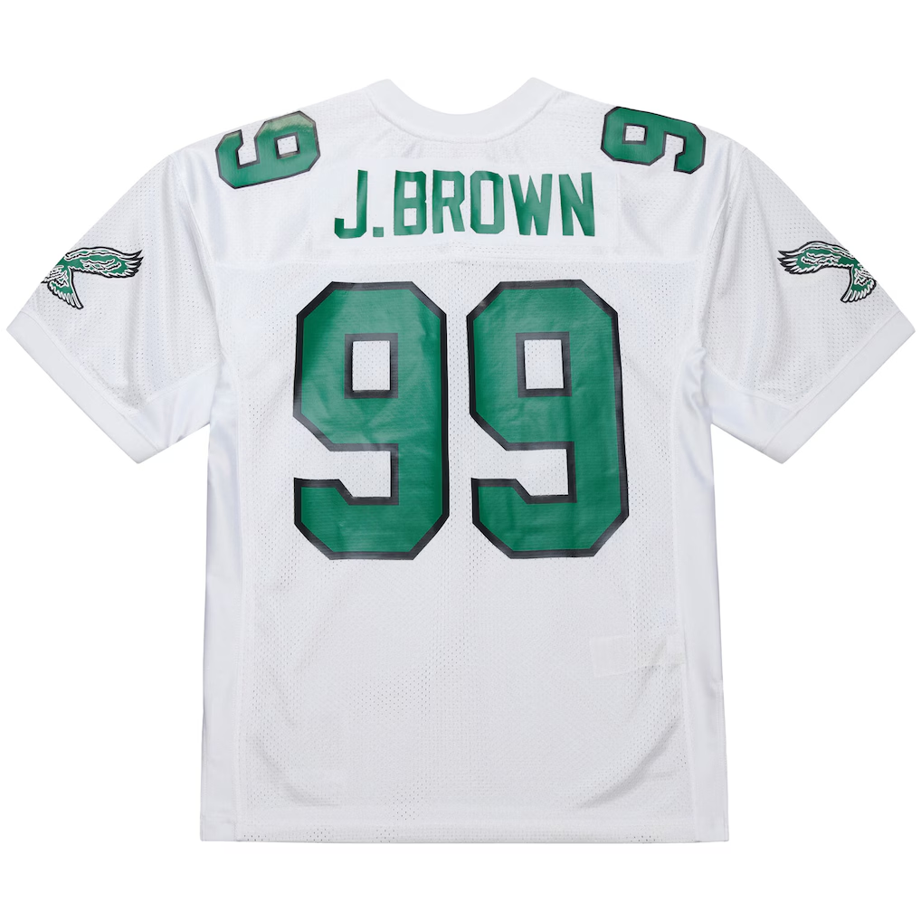 Elroe P.Eagles #99 Jerome Brown Mitchell & Ness White 1991 Authentic Throwback Retired Player Jersey Stitched Puhic