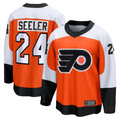 Elroe P.Flyers #24 Nick Seeler Orange Home Practice Jerseys