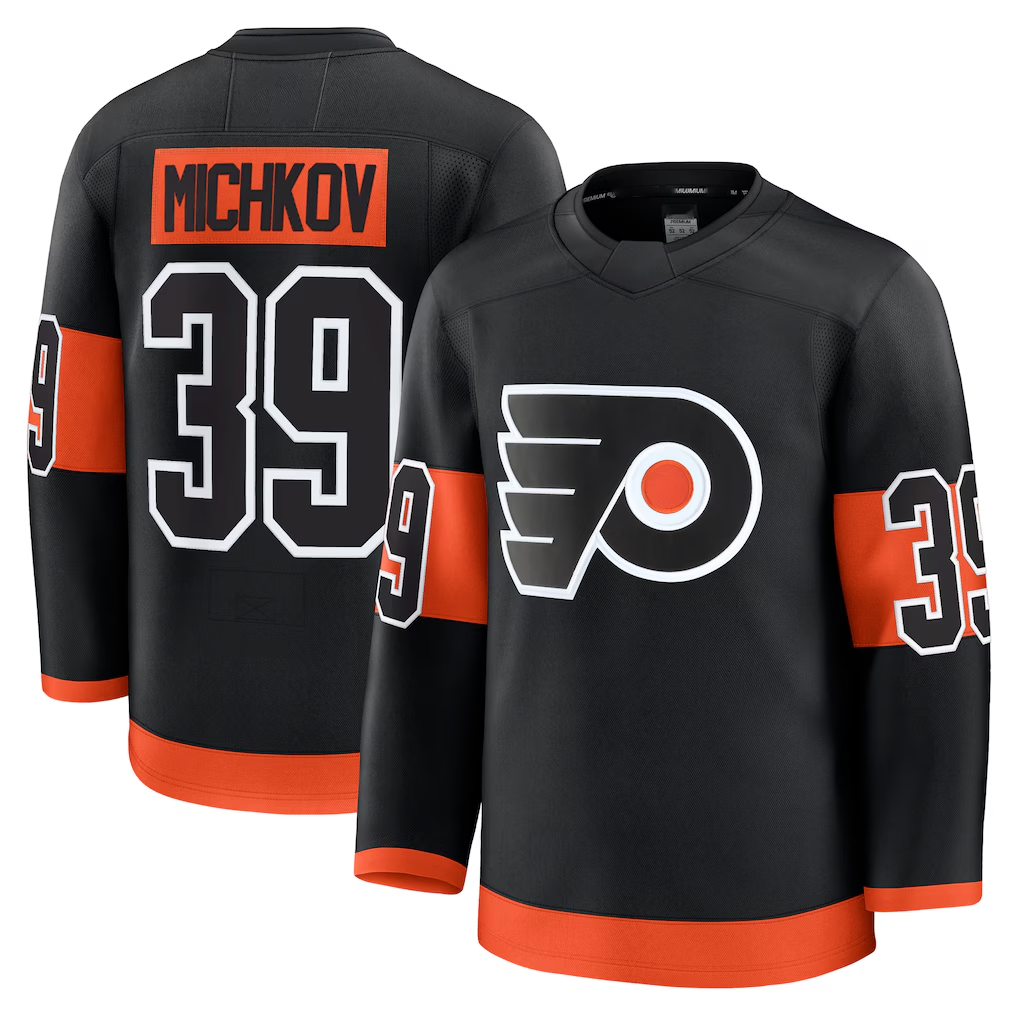 Elroe P.Flyers #39 Matvei Michkov Black Alternate Premium Jerseys