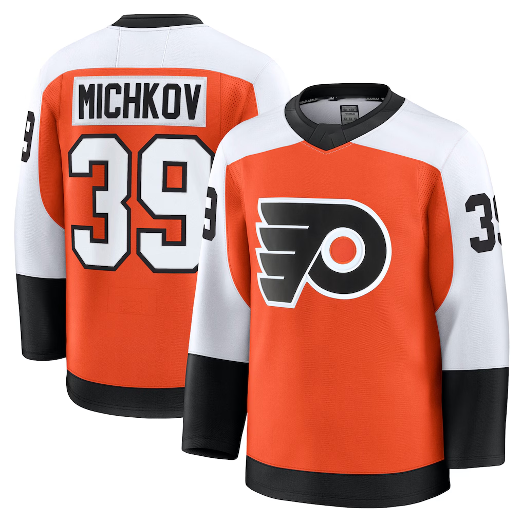 Elroe P.Flyers #39 Matvei Michkov Orange Home Premium Jerseys