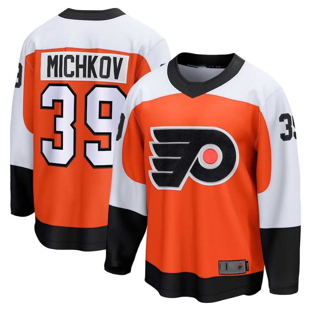 Elroe P.Flyers #39 Matvei Michkov Orange Home Premium Jerseys
